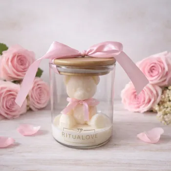 Świeca sojowa MIŚ w szkle na prezent handmade